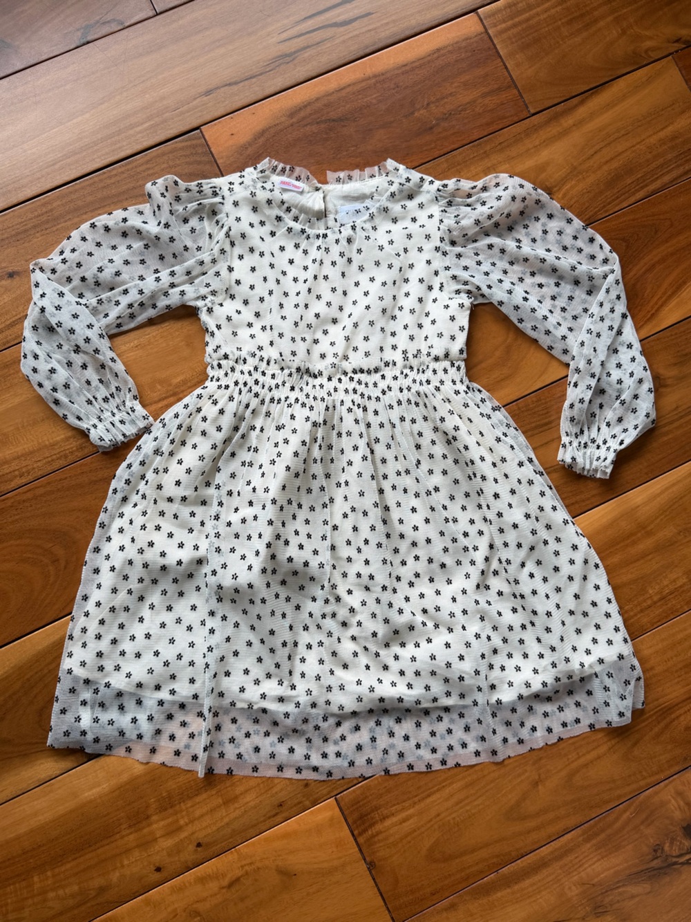 EUC ZARA Long Sleeve Mesh Dress. 3-4 Years Old.